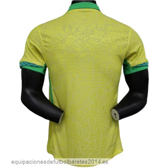 Nuevo 1ª Jugadores Camiseta Brasil 2024 Amarillo Verde Baratas